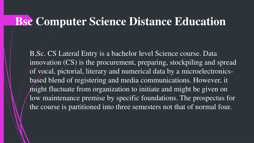 phd computer science distance