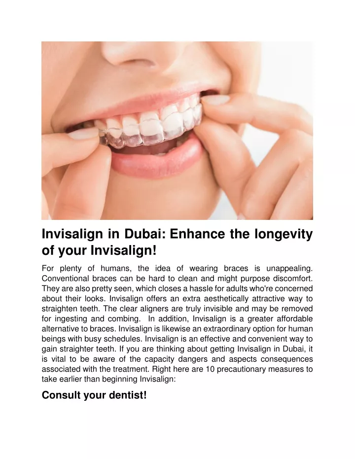Invisalign In Dubai Enhance The Longevity Of Your N 