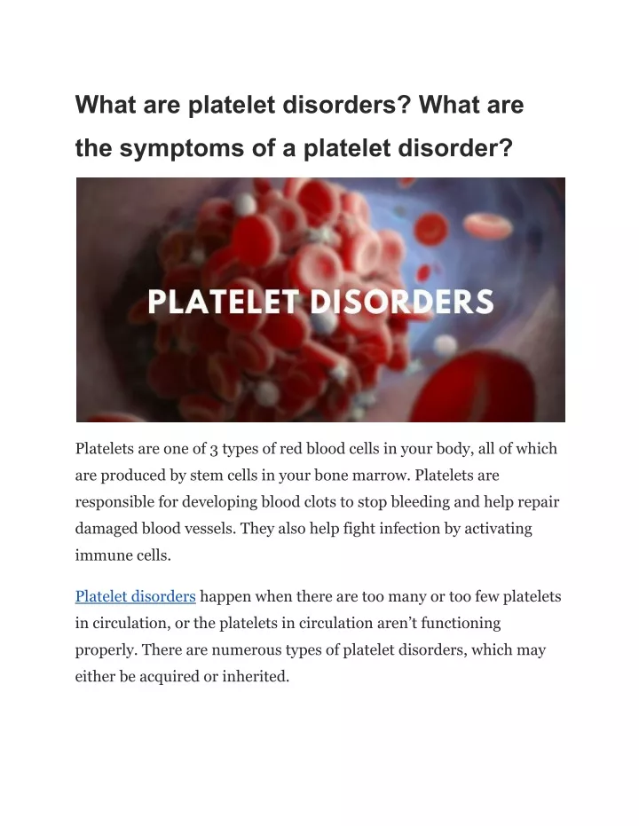 ppt-what-are-platelet-disorders-what-are-the-symptoms-of-a-platelet