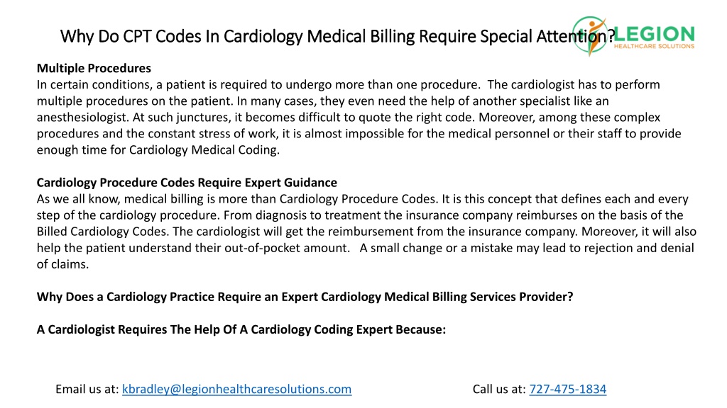 PPT - Why Do CPT Codes In Cardiology Medical Billing Require Special ...