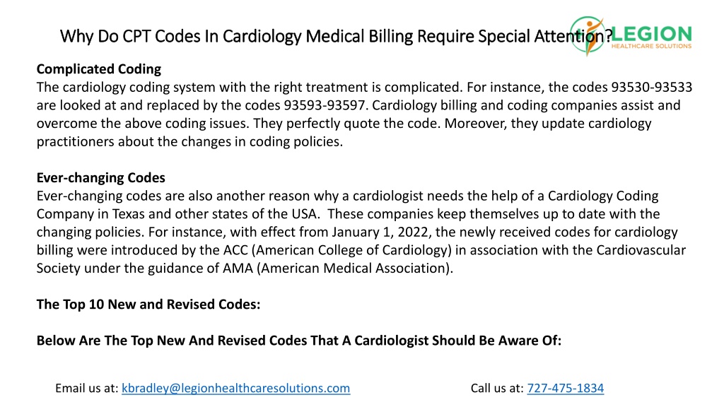 PPT - Why Do CPT Codes In Cardiology Medical Billing Require Special ...