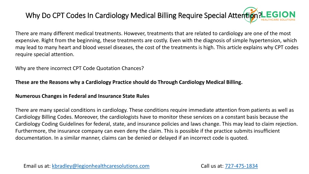 PPT - Why Do CPT Codes In Cardiology Medical Billing Require Special ...