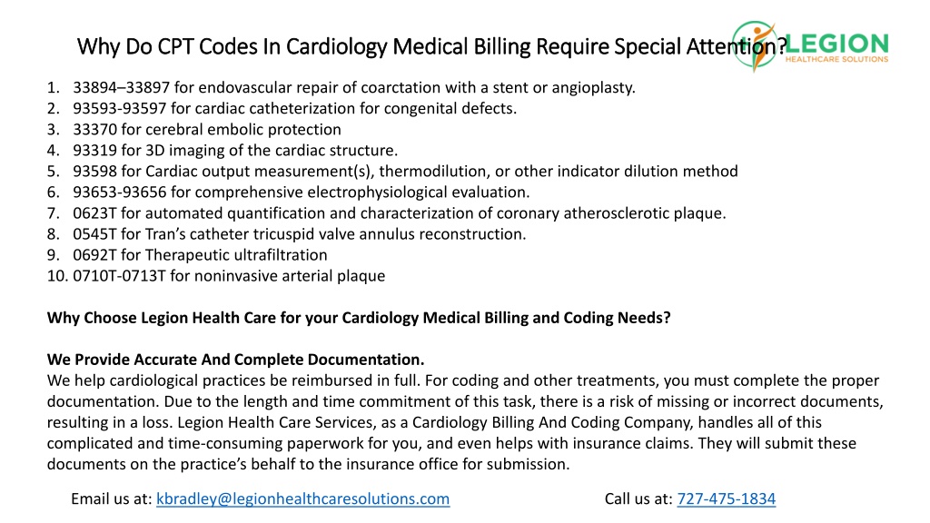 PPT Why Do CPT Codes In Cardiology Medical Billing Require Special