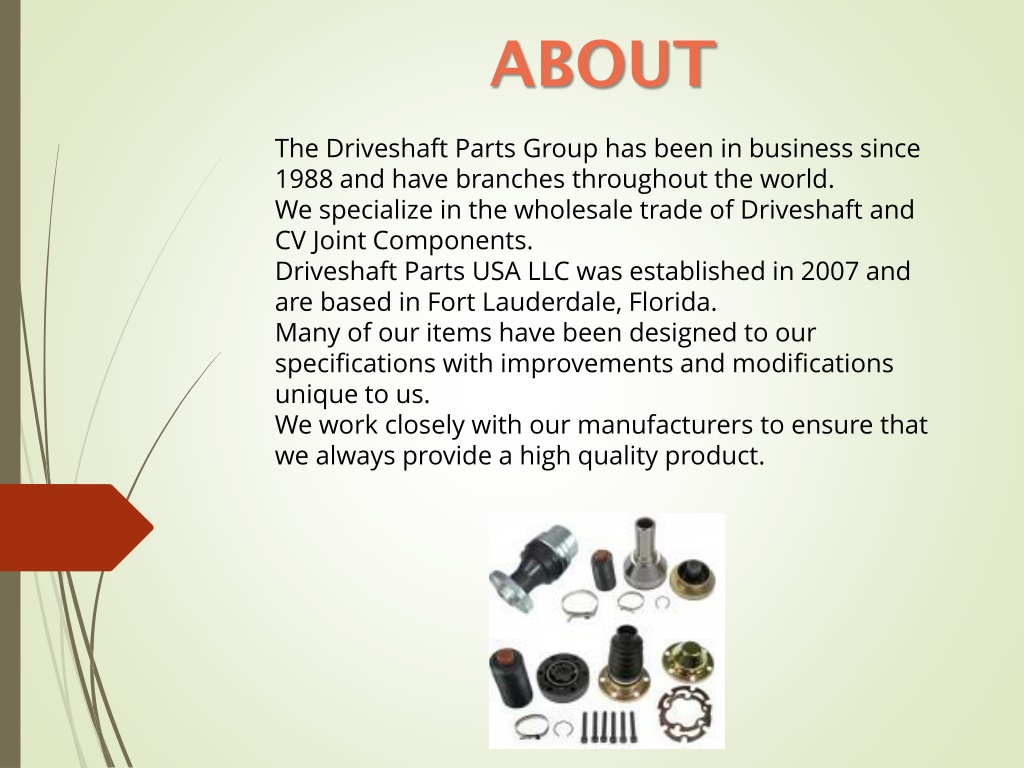 PPT Cv Joint Drive Shaft PowerPoint Presentation