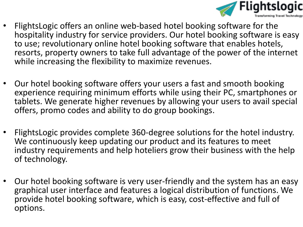 PPT - Hotel Booking Software PowerPoint Presentation, Free Download ...