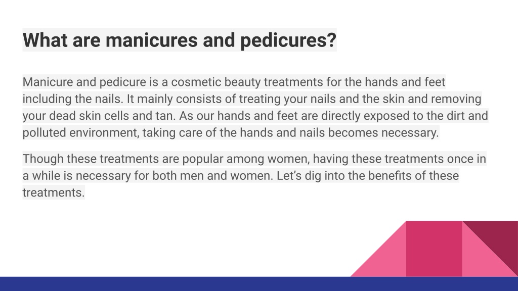 Ppt Benefits Of Manicure And Pedicure Powerpoint Presentation Free Download Id11597425 