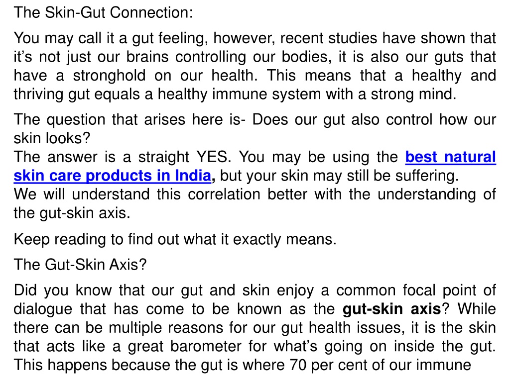 Can Gut Problems Cause Skin Problems