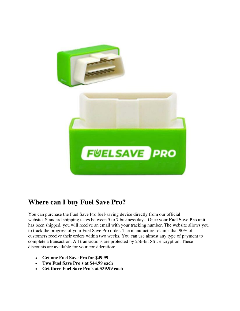 Cheapest Price For Fuel Save Pro