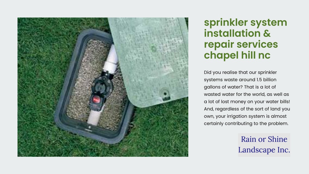 Fresh Look at Ppt Sprinkler System Installation Repair Services Chapel Hill Nc
