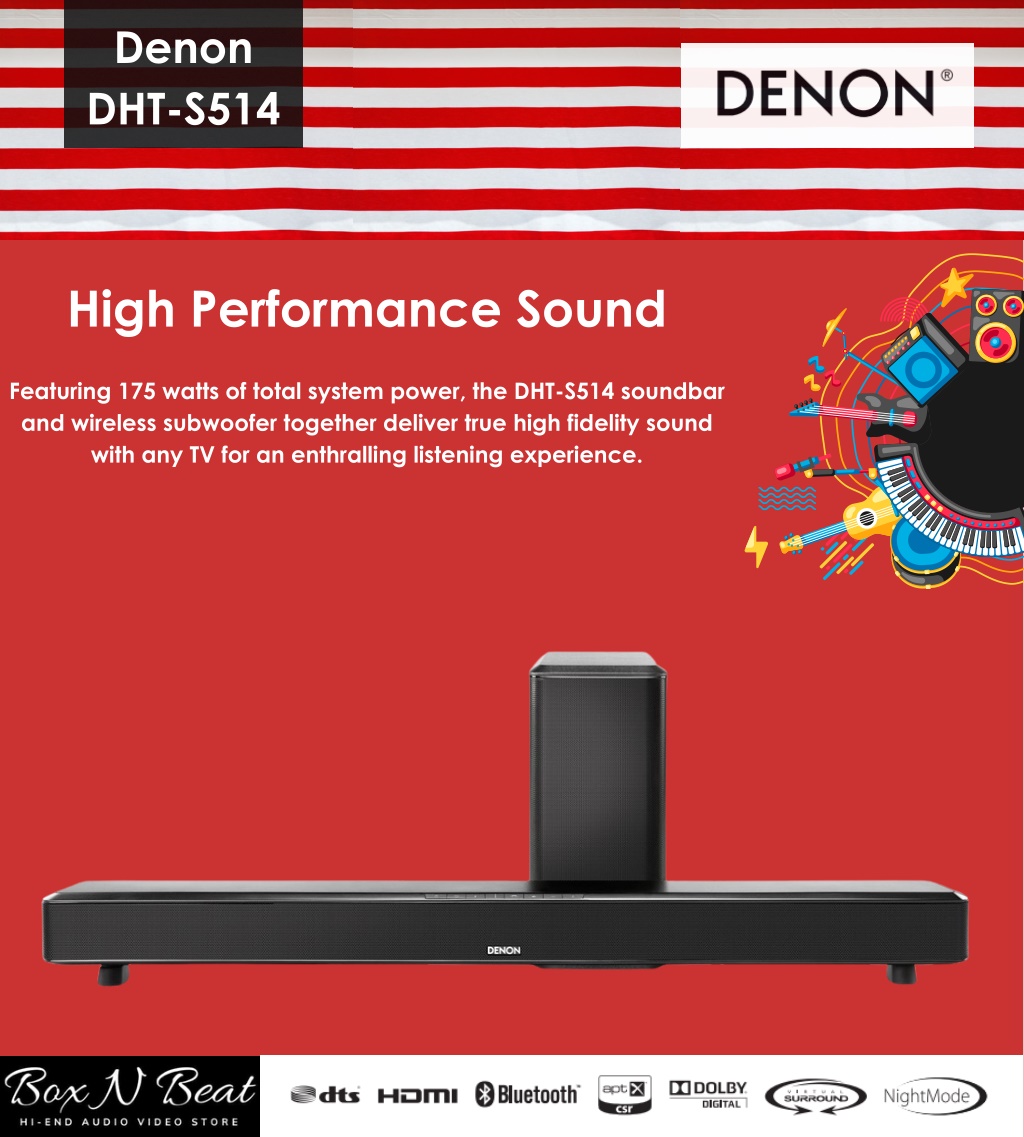PPT Denon DHTS514 Soundbar Speaker Home Theater System PowerPoint