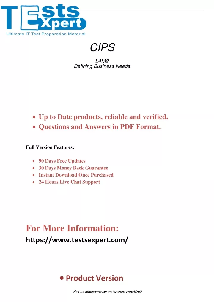 PPT - New CIPS L4M2 Exam Dumps With 100% Success Guarantee PowerPoint Presentation - ID:11600252