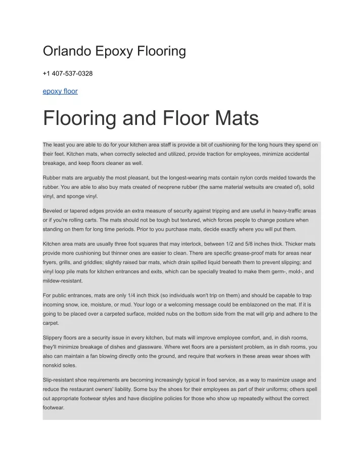 PPT Orlando Epoxy Flooring PowerPoint Presentation, free download