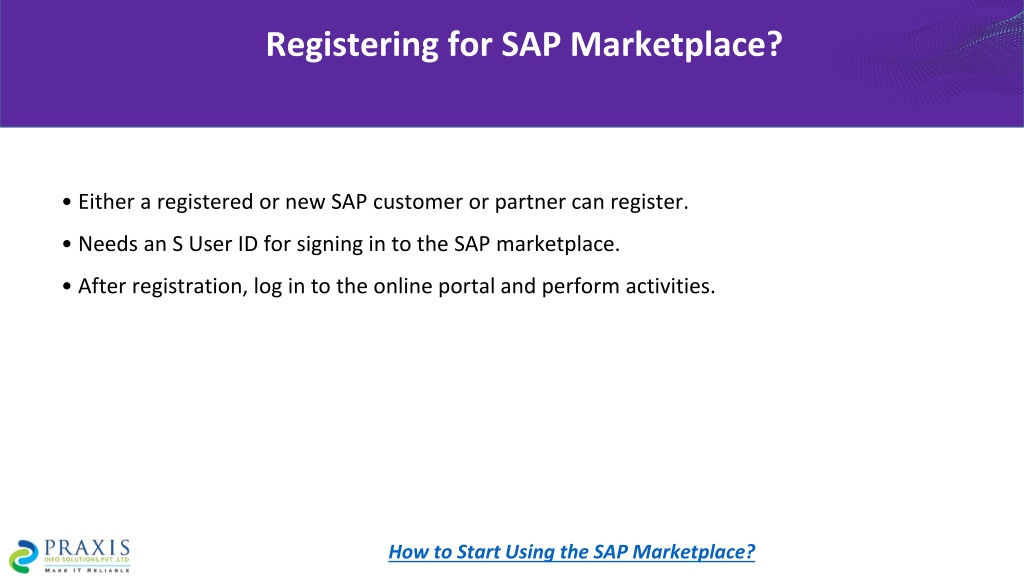 PPT How to Start Using the SAP Marketplace? PowerPoint Presentation