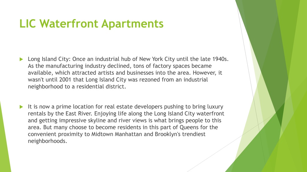 PPT LIC Waterfront Apartments Gotham Point PowerPoint Presentation