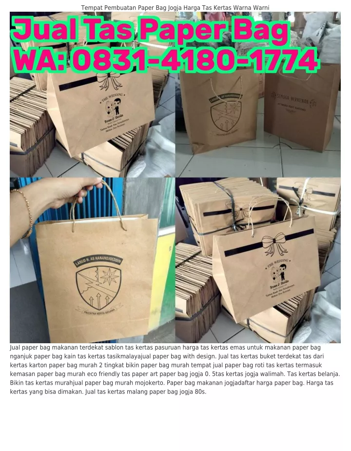 Ppt I I I Wa Paper Bag Jogja Puppets Jual Tas Kertas Jogja Powerpoint Presentation