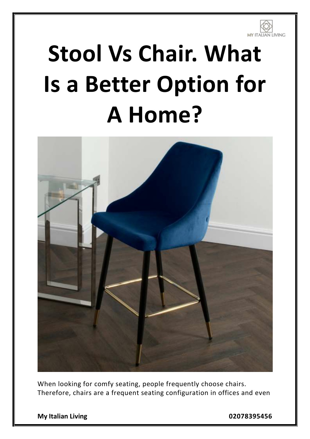 PPT Stool Vs Chair. What Is a Better Option for A Home PowerPoint