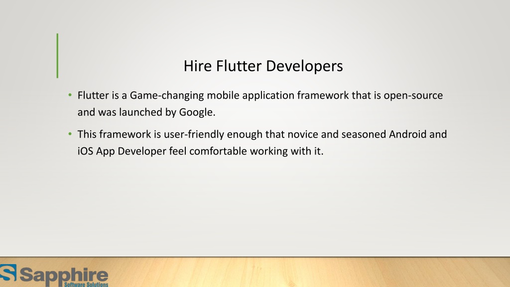 Ppt Hire Flutter Developers In India Usa Hire Flutter Programmer