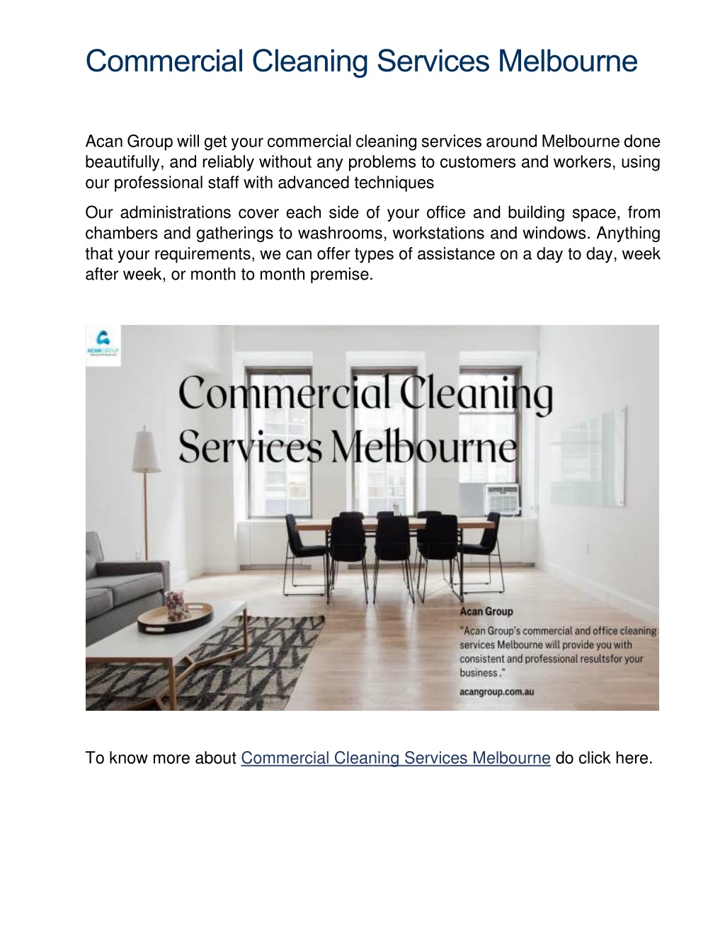 PPT Commercial Cleaning Services Melbourne PowerPoint Presentation