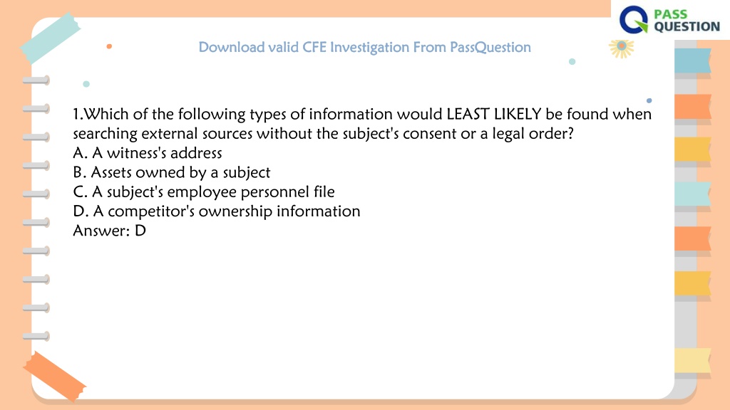 CFE-Investigation Zertifizierungsantworten