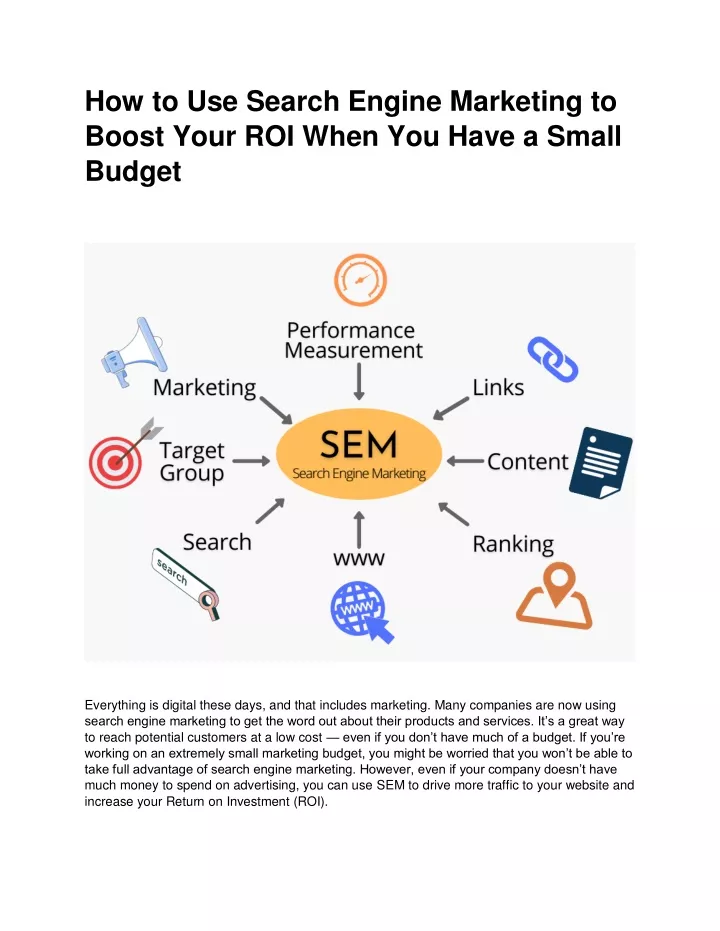 Ppt how to use search engine marketing to boost your roi when you