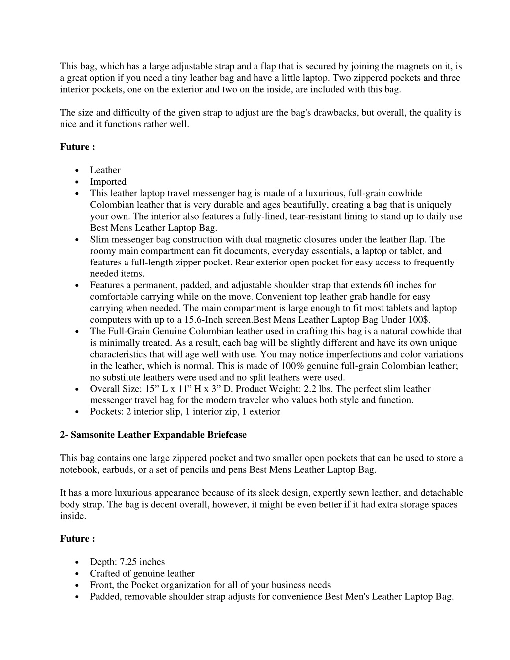 PPT bestmensleatherlaptopbagunder100 PowerPoint Presentation