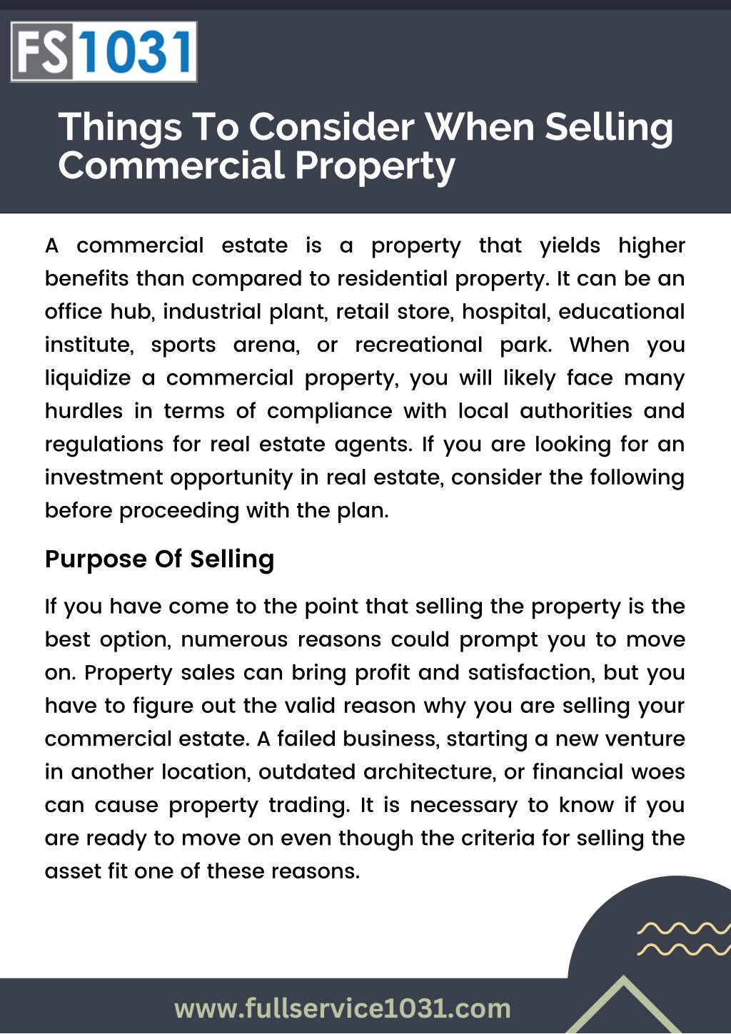 PPT Things To Consider When Selling Commercial Property PowerPoint