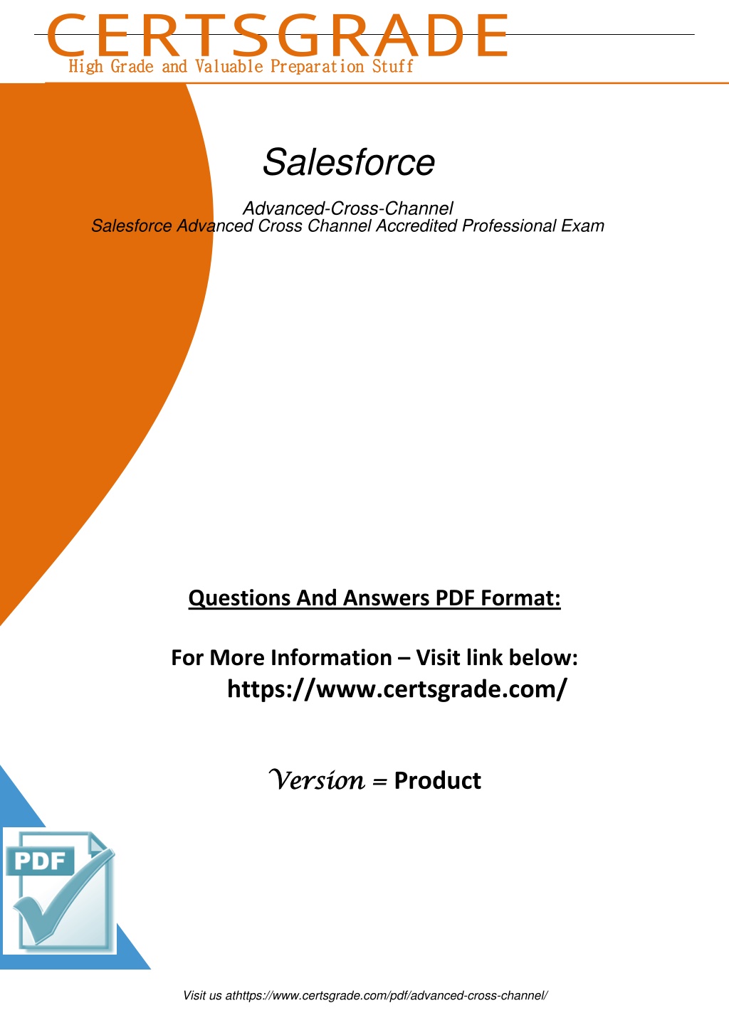 PPT - Advanced-Cross-Channel Sample Questions For Salesforce Sns-Brigh10