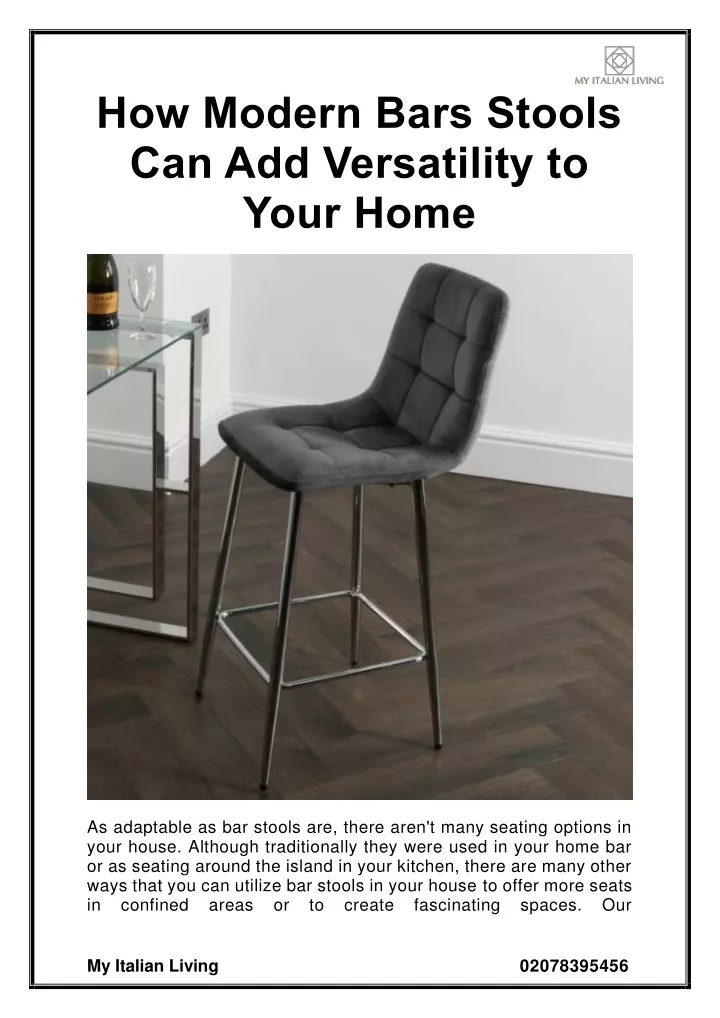 PPT How Modern Bars Stools Can Add Versatility to Your Home