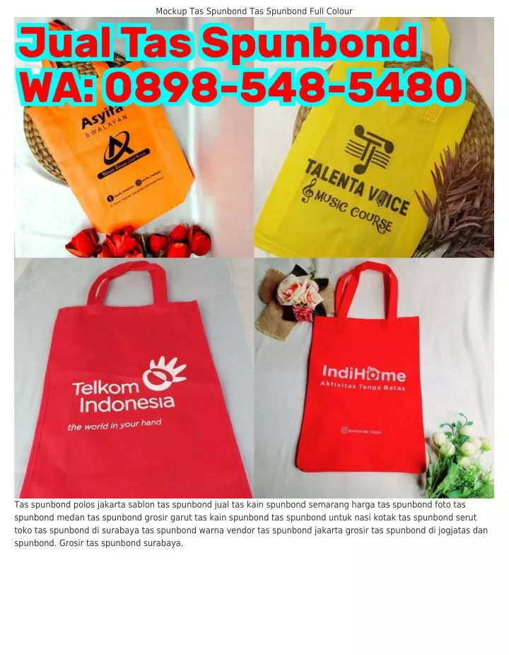 PPT - ౦8ᑫ8~5Ꮞ8~5Ꮞ8౦ (WA) Sablon Tas Spunbond Semarang Tas Spunbond