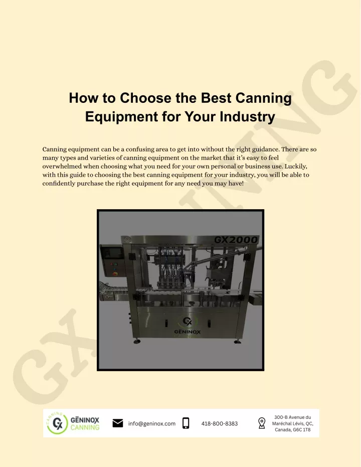 PPT Best Canning Equipment PowerPoint Presentation, free download ID11609255
