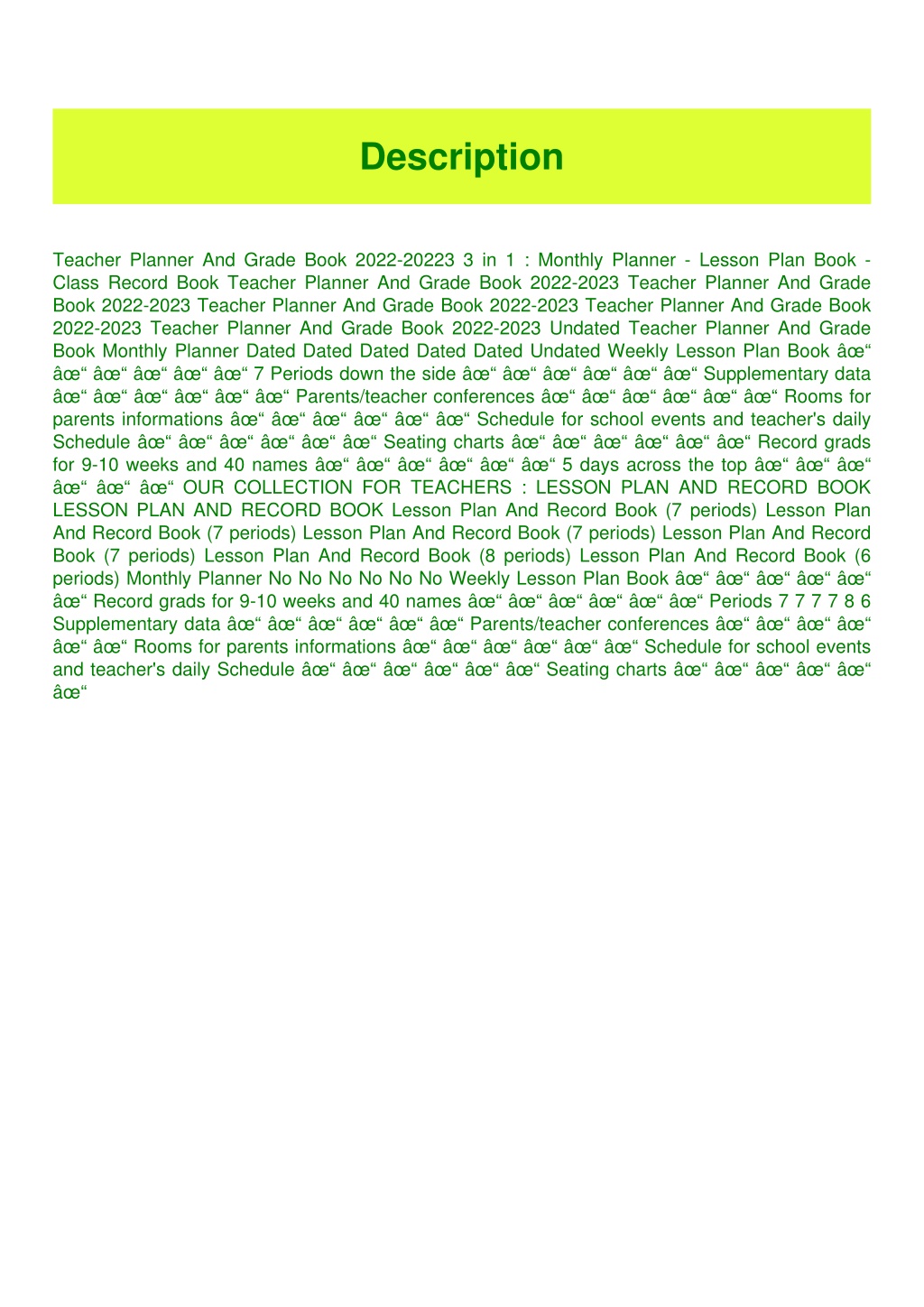 PPT - Pdf [download]^^ Teacher Planner And Grade Book 2022-2023 Floral ...