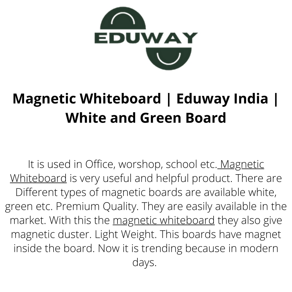 PPT Whiteboard Eduway India White and Green Board (1