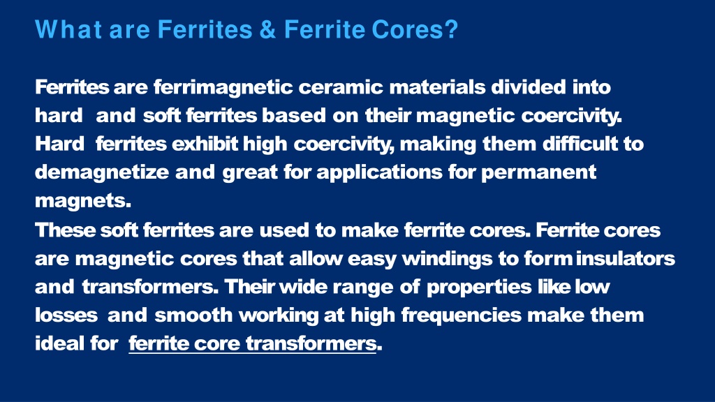 PPT All You Wanted to Know About Ferrite Core Transformers PowerPoint