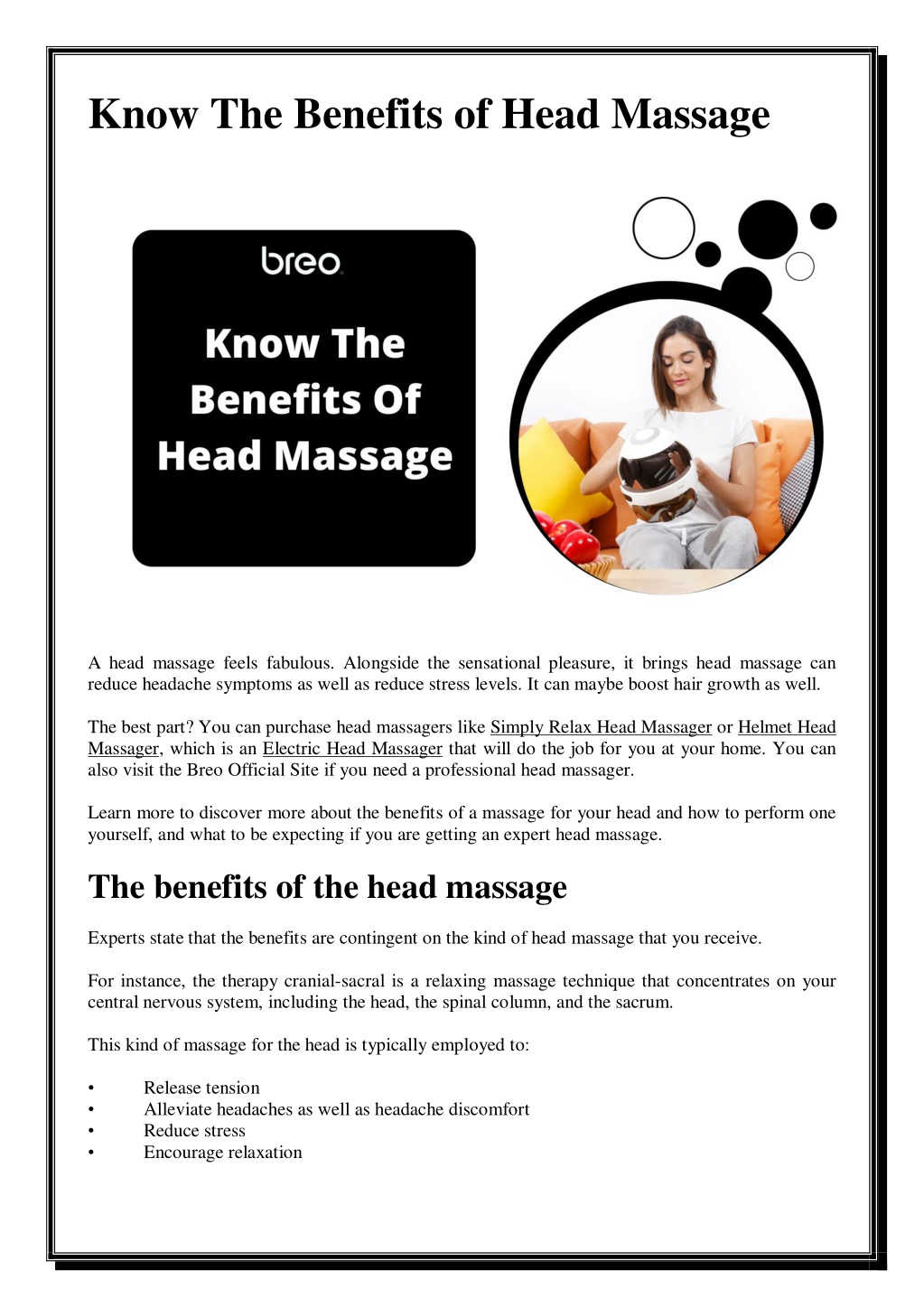 Ppt Know The Benefits Of Head Massage Powerpoint Presentation Free