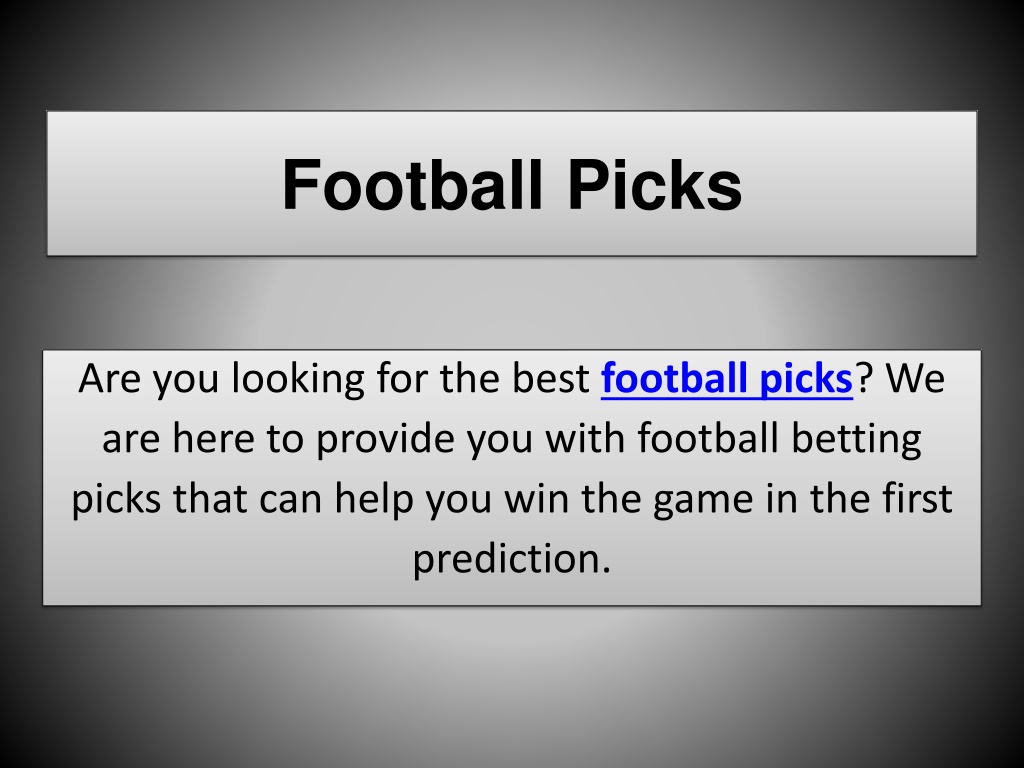 PPT - Football Picks PowerPoint Presentation, free download - ID:11610448