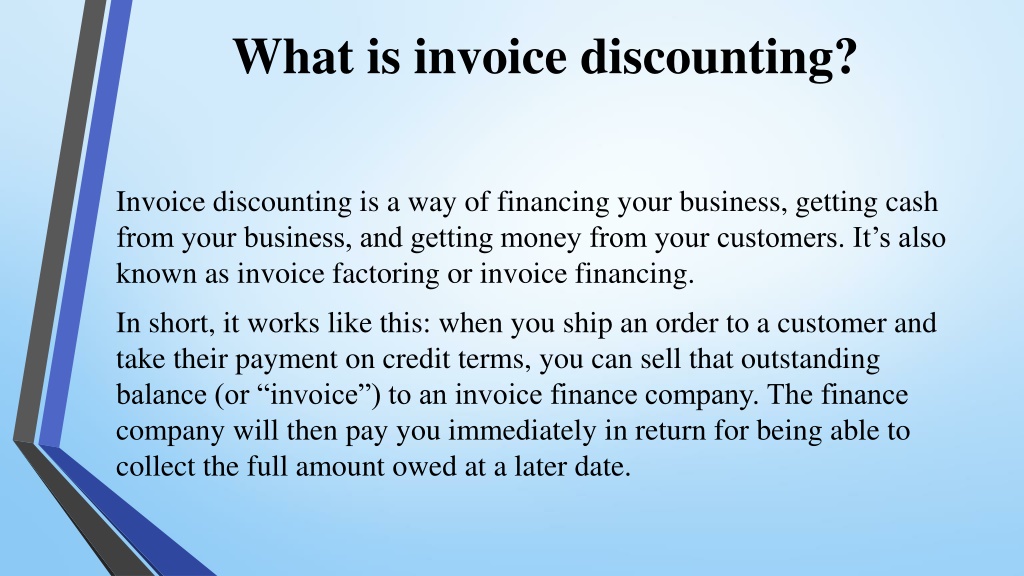 PPT - How To Make The Most Of Invoice Discounting PowerPoint ...