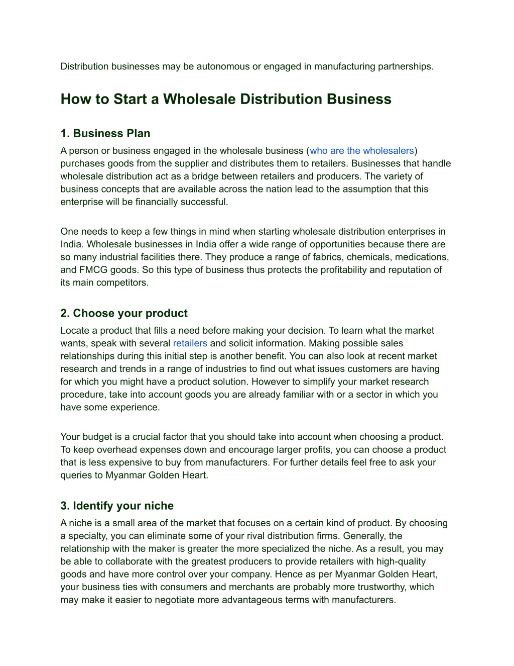 Ppt How To Start A Wholesale Distribution Business Powerpoint