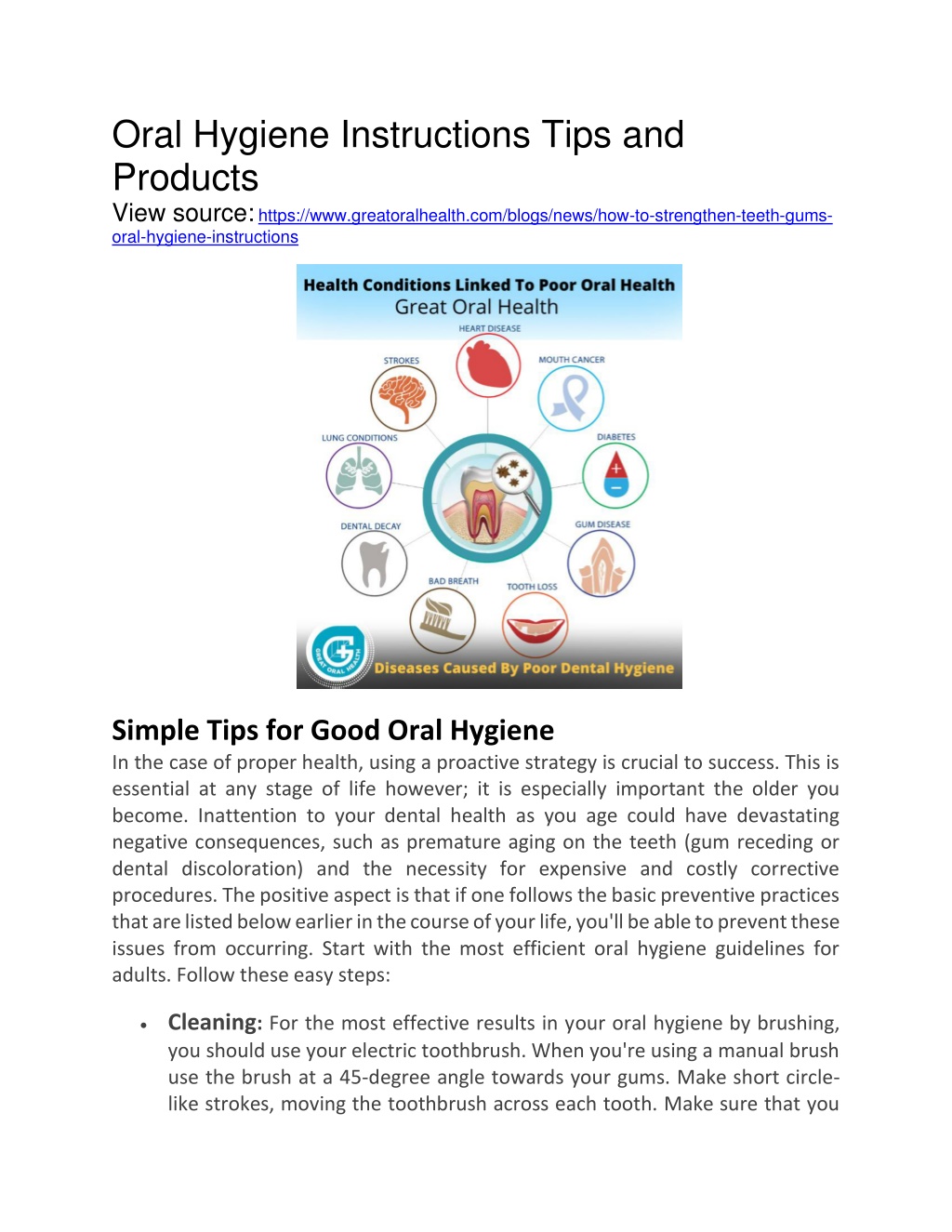 PPT - Oral Hygiene Instructions Tips and Products PowerPoint ...
