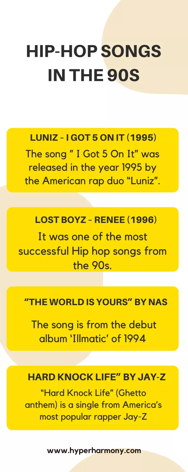 PPT HIPHOP SONGS IN THE 90S Info PowerPoint Presentation, free