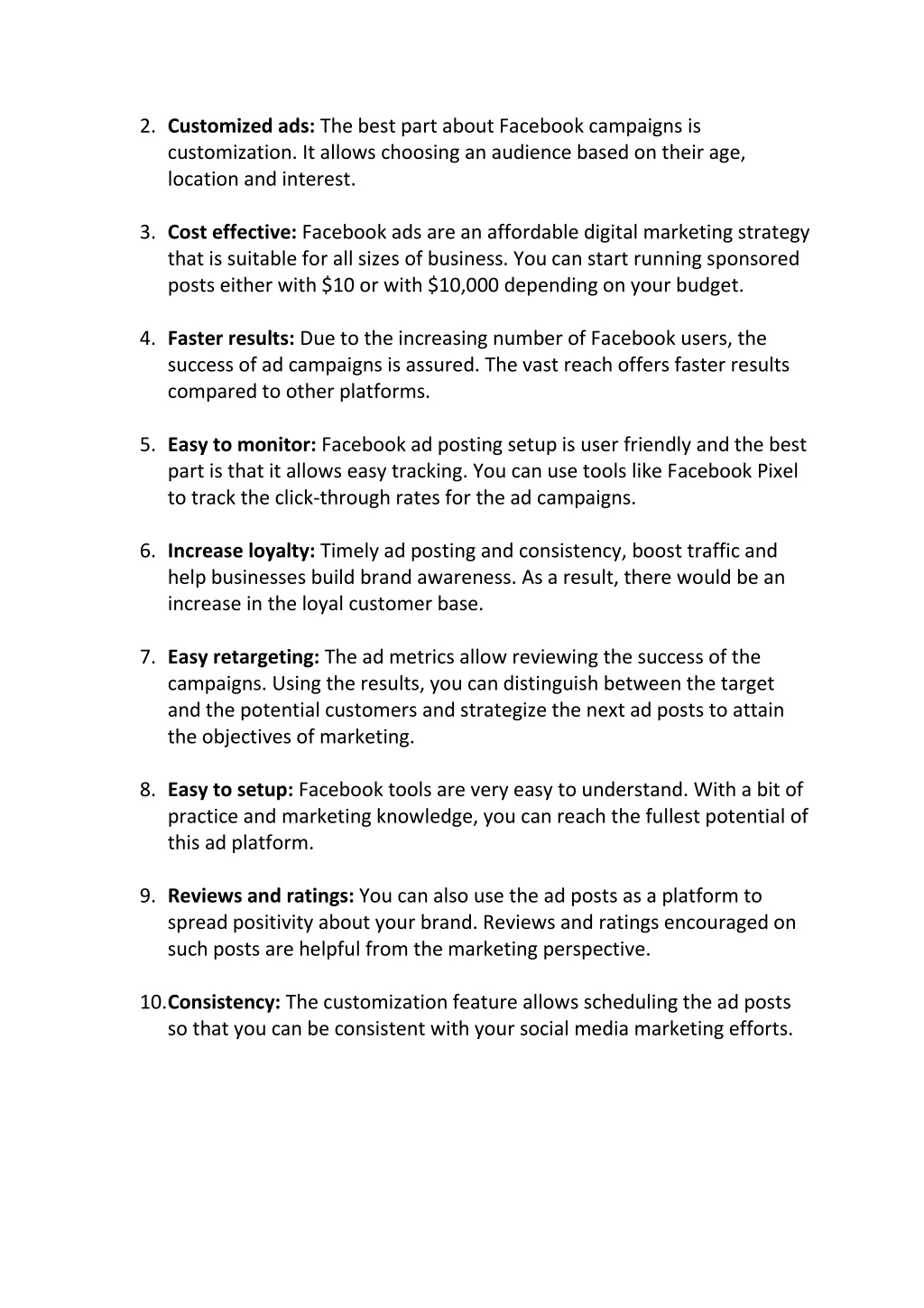 PPT - 10 Benefits of Facebook Advertising PowerPoint Presentation, free ...