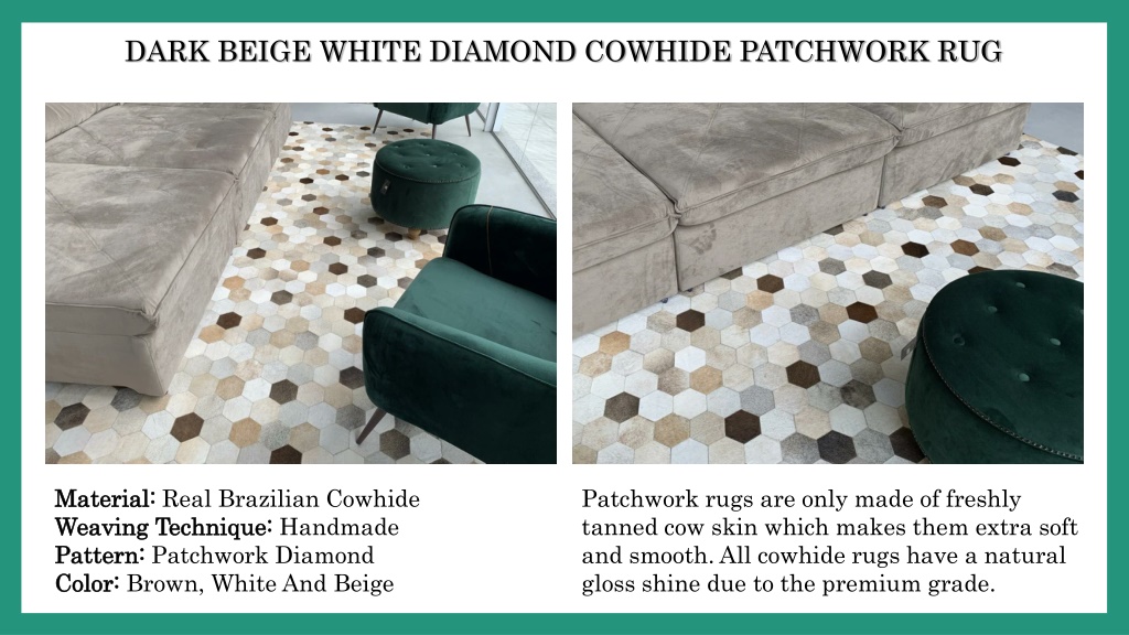 PPT COWHIDE PATCHWORK RUG Rug House AU PowerPoint Presentation, free download ID11615077