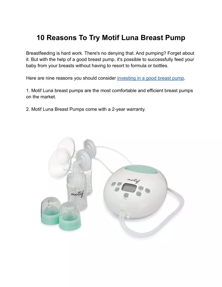 ppt-9-reasons-to-try-motif-luna-breast-pump-powerpoint-presentation