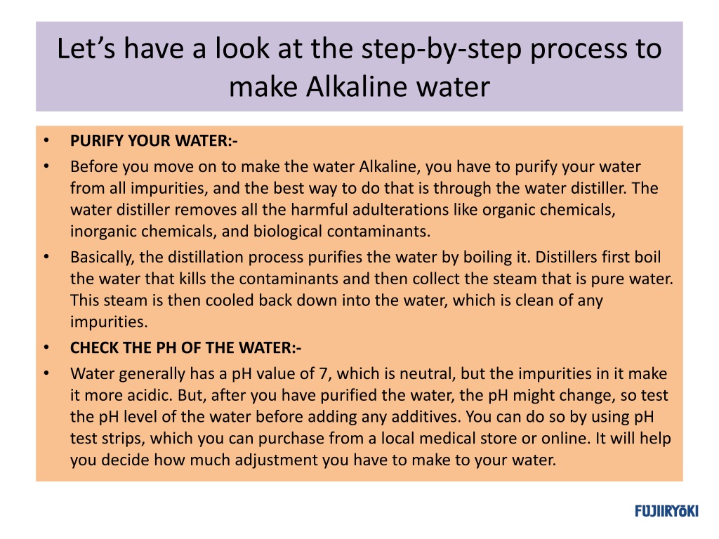 PPT HOW TO MAKE ALKALINE WATER AT HOME? PowerPoint Presentation, free