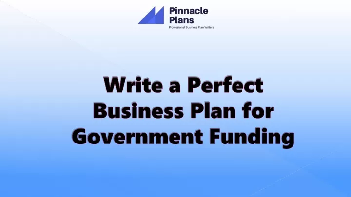 business plan for government funding