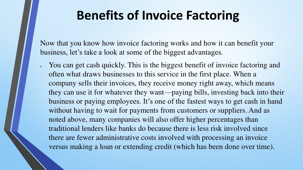 PPT - Invoice Factoring Services The Key To Your Small Business's ...