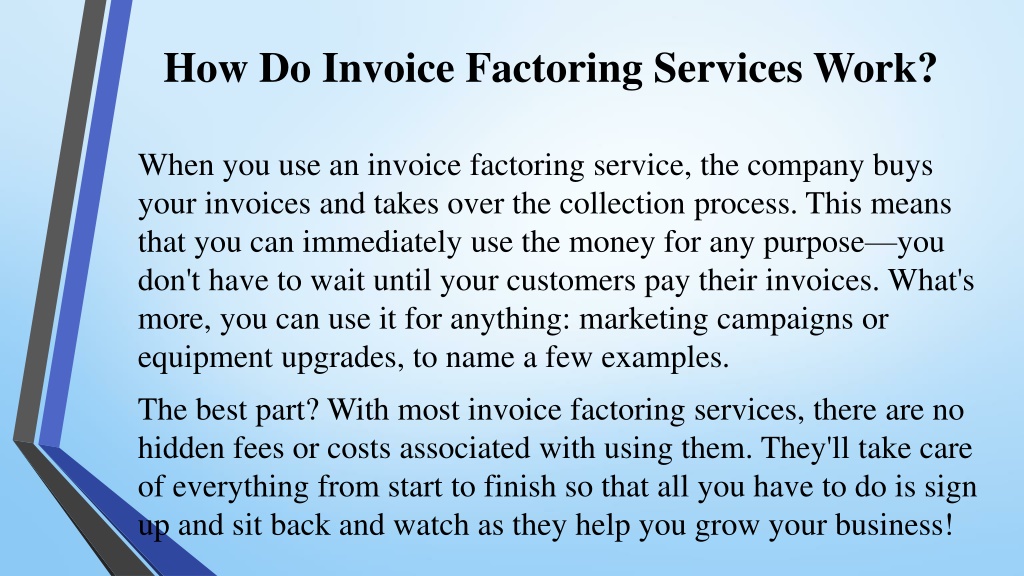 PPT - Invoice Factoring Services The Key To Your Small Business's ...