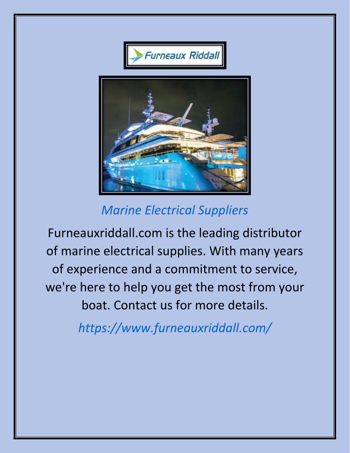 PPT Marine Electrical Suppliers PowerPoint Presentation, free