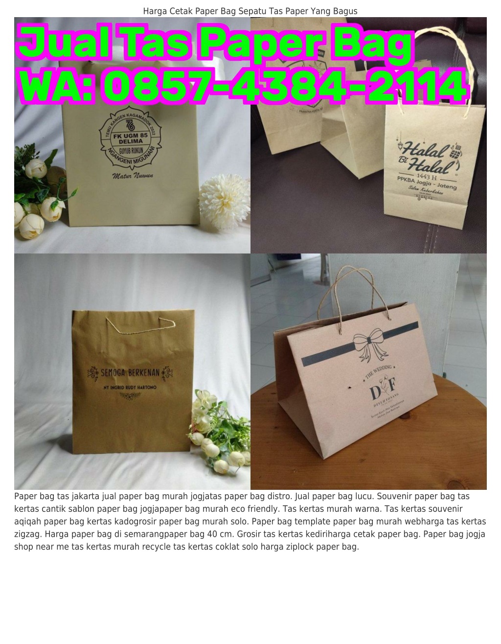 PPT - Tas kertas murah recycle harga paper bag kecil untuk makanan