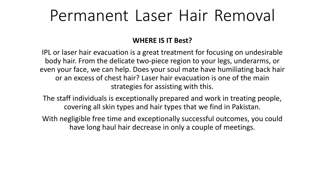 Ppt Permanent Laser Hair Removal Powerpoint Presentation Free Download Id11620608 3895