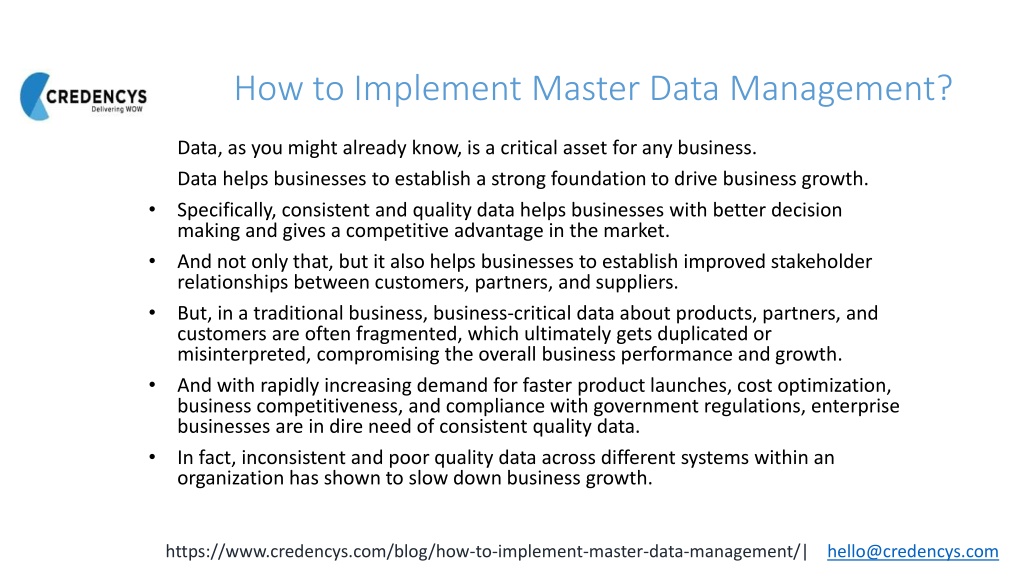 PPT - master data management implementation PowerPoint Presentation ...